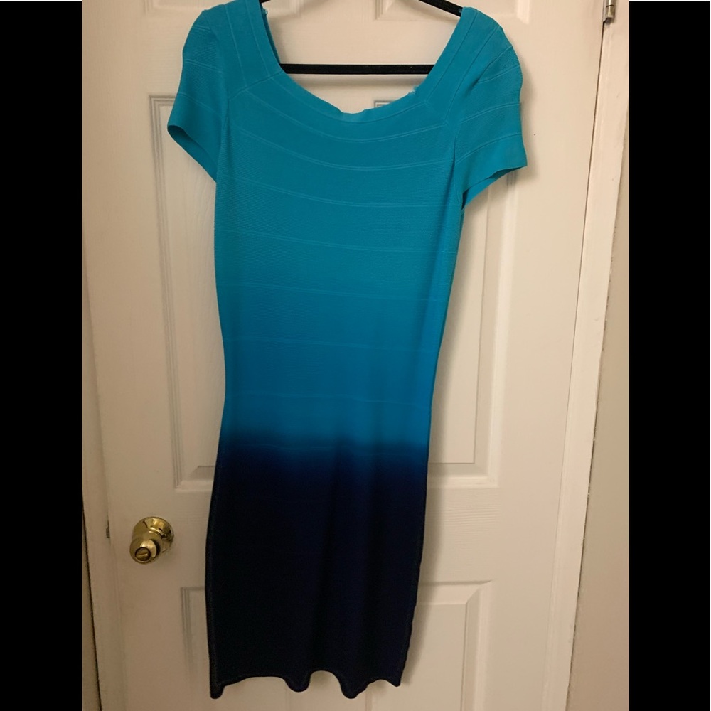 Vintage Sears Size 10 Nwot  2 tone blue dress .